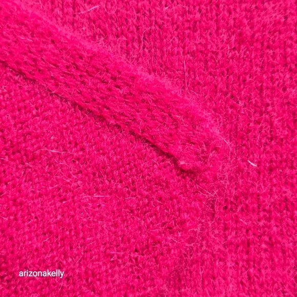 Knit Cashmere Scarf/Wrap Red - Picture 11 of 15